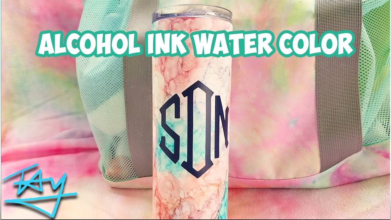 EASY Watercolor Tumbler with Alcohol Inks