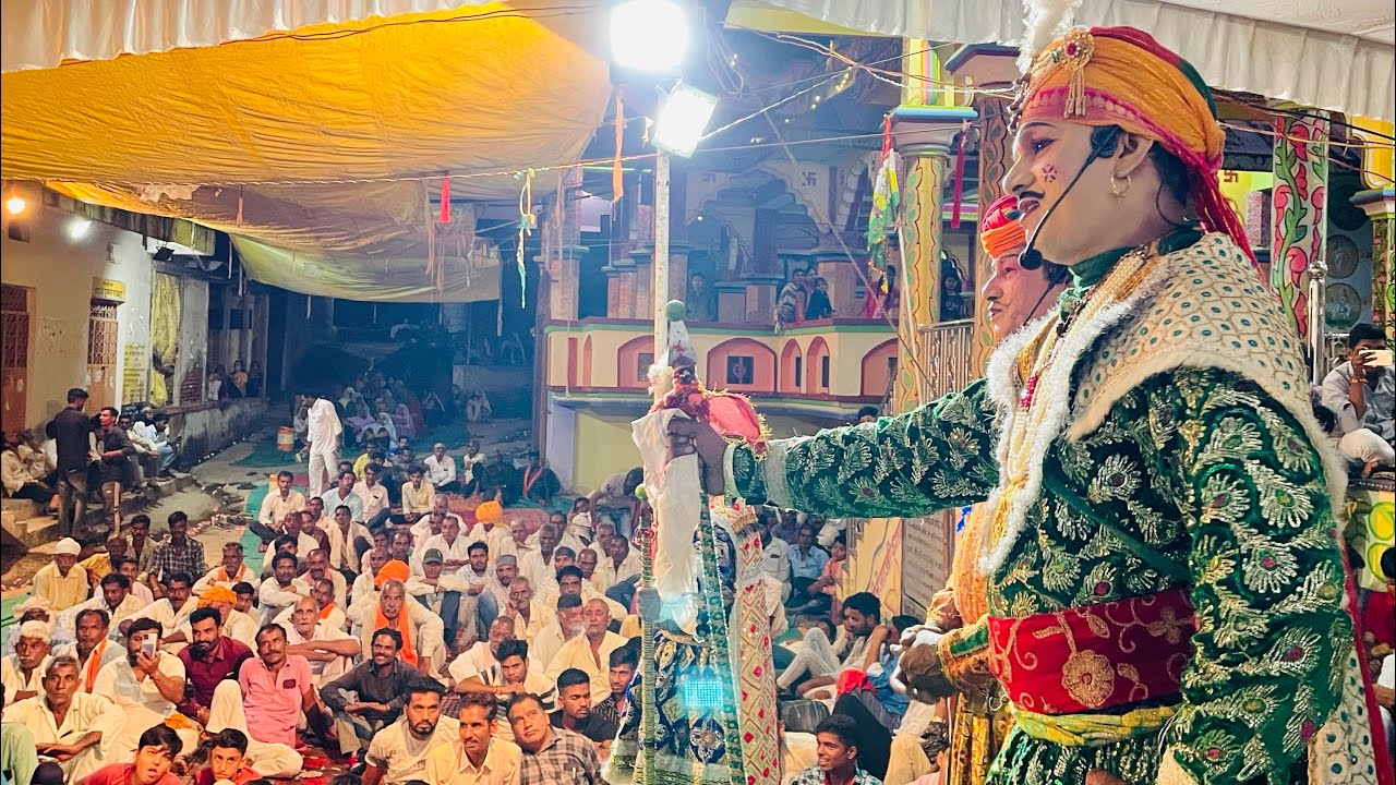 तेजाज़ी कथा धर्मेंद्र पटेल धंनड ससुराल जाने से पहले माँ की आज्ञा लेते हुए #tejaji #tejaji_katha
