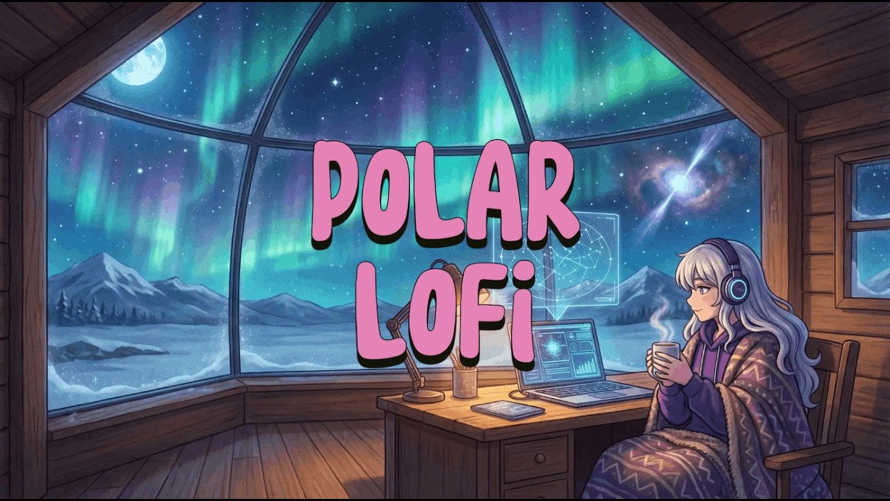 Polar Observatory Lofi 🌌❄️ Cozy Chill Beats for Study & Sleep (3 HOURS) | Sera’s Starry Vigil