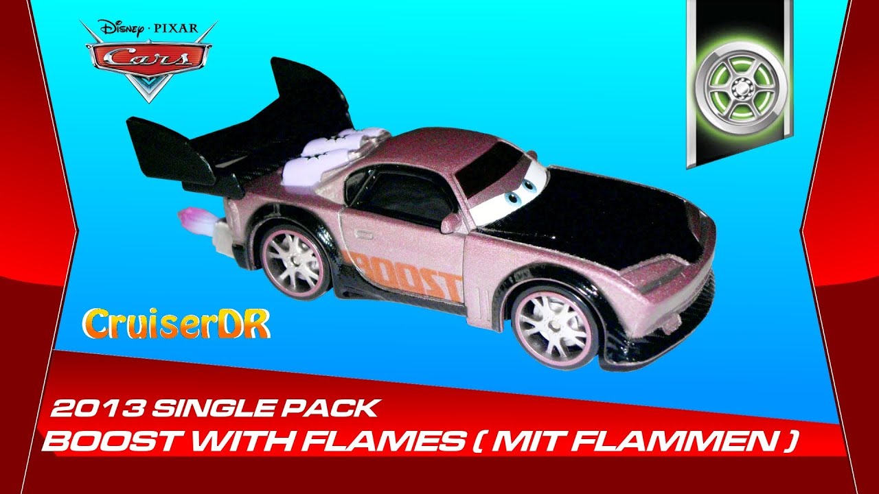 Disney Pixar Cars 2013 diecast Single Pack Boost with Flames (mit Flammen) 1/55 scale Mattel german