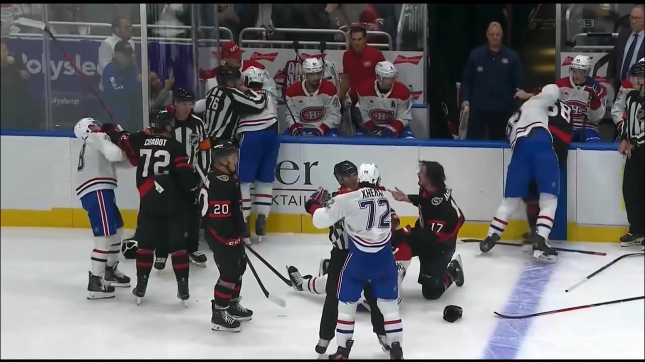 Rough stuff from the Montréal Canadiens vs Ottawa Senators preseason game 