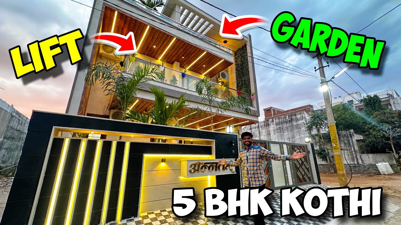 Inside Tour of 30x70 Ultra Luxury 5 BHK Kothi With Lift , Jacuzzi & Bar | House For Sale Jaipur