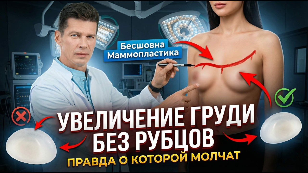 Грудь КАК СВОЯ без швов! Увеличение груди без рубцов: миф или реальность?