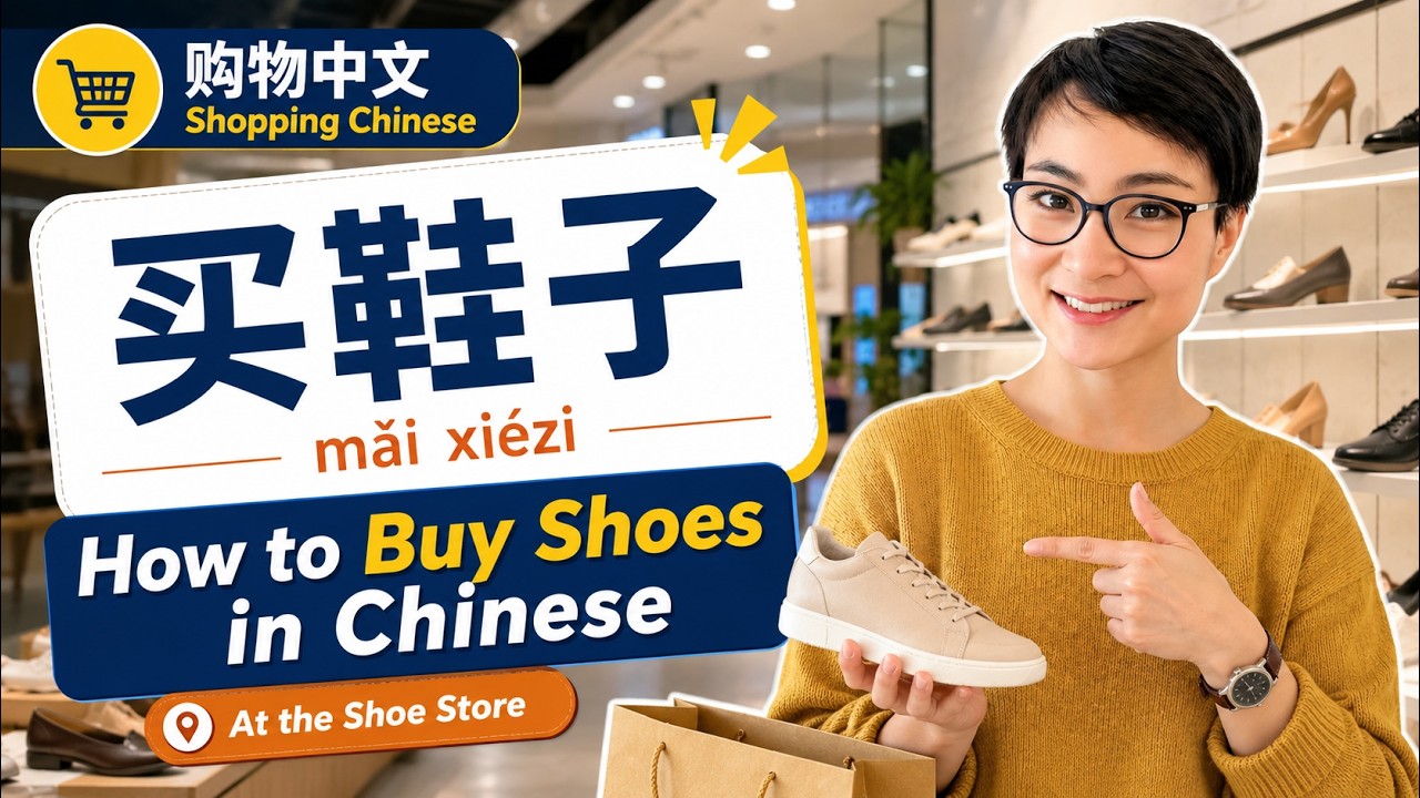 0311 G 日常中文对话 -【买鞋子 mǎi xiézi 】打折 Shopping for shoes  - Real life Chinese Conversation