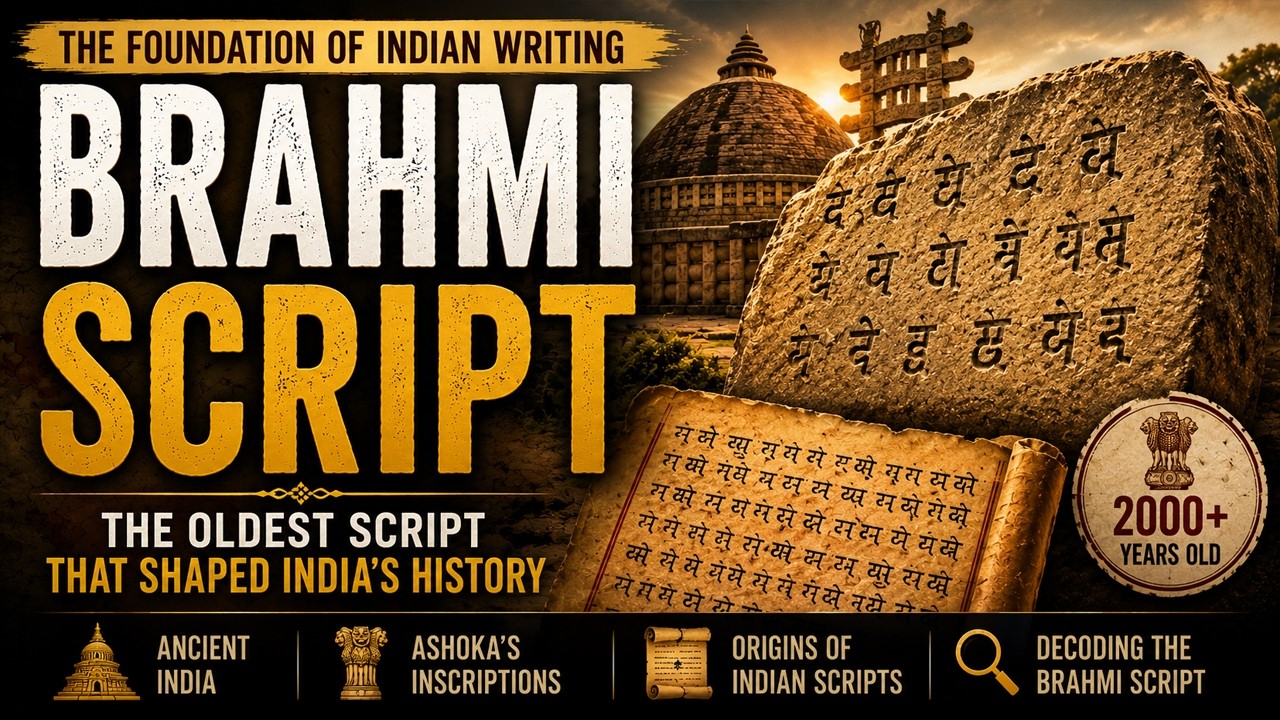 BRAHMI SCRIPT l English❑ The Ancient Script That Gave Birth to Indian Languages l Muskan Productions