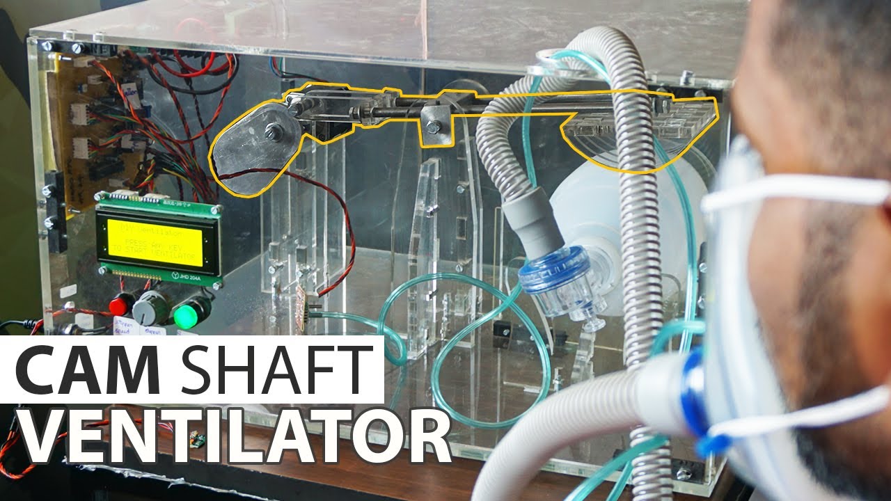 DIY Ventilator Design using Cam Shaft Mechanism | Mechanical Projects
