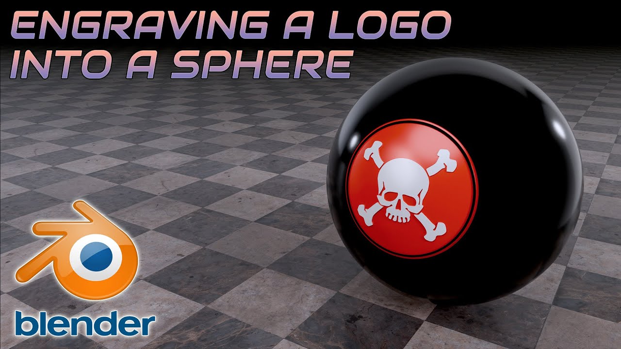How to Engrave a 3D logo on a Sphere in Blender