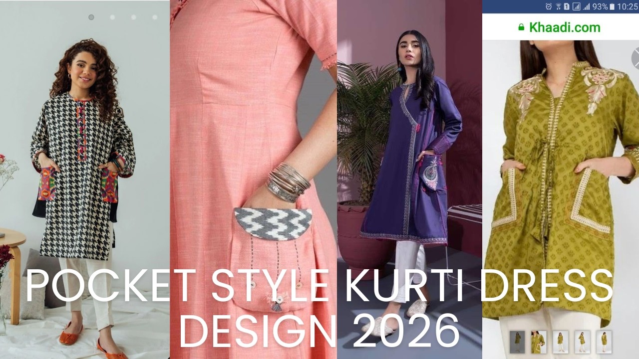 Pocket style kurti dress design 2026/Beautiful ideas design /Maria Liauqat dress design