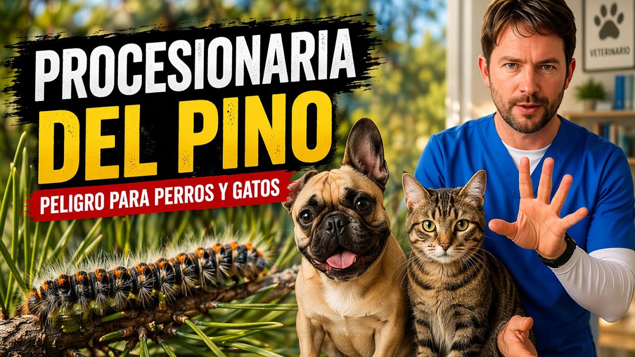 Oruga PROCESIONARIA del pino en el perro: Primeros auxilios🐛🐕