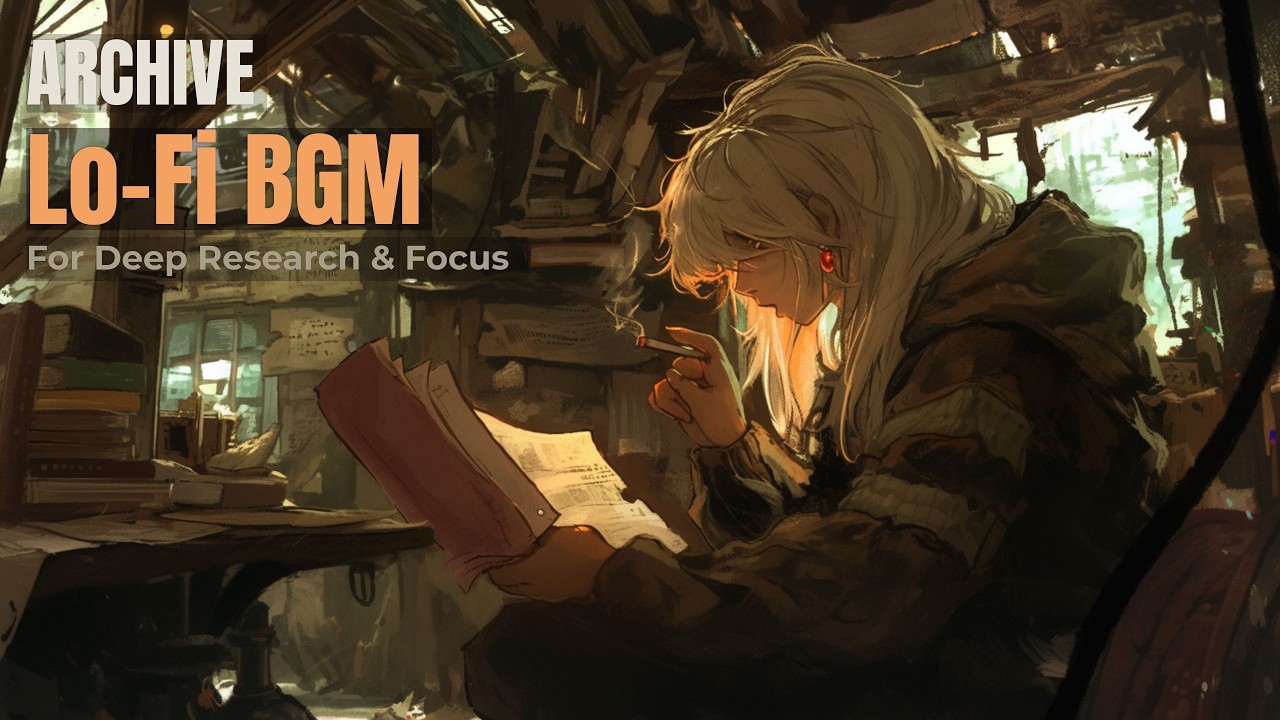 Deep Research Focus Music – Dark Academic Archive Ambient