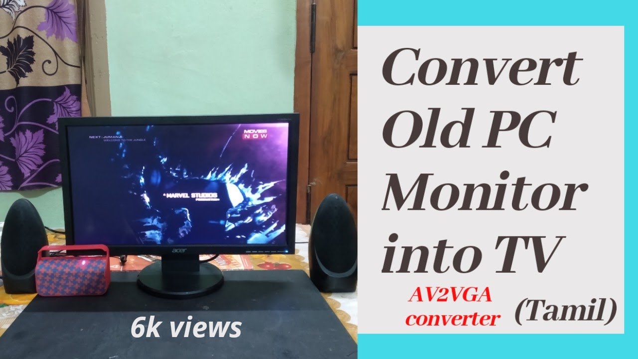 Convert a PC Monitor into TV in Tamil | AV2VGA Converter| JOHN TECH VIDEO