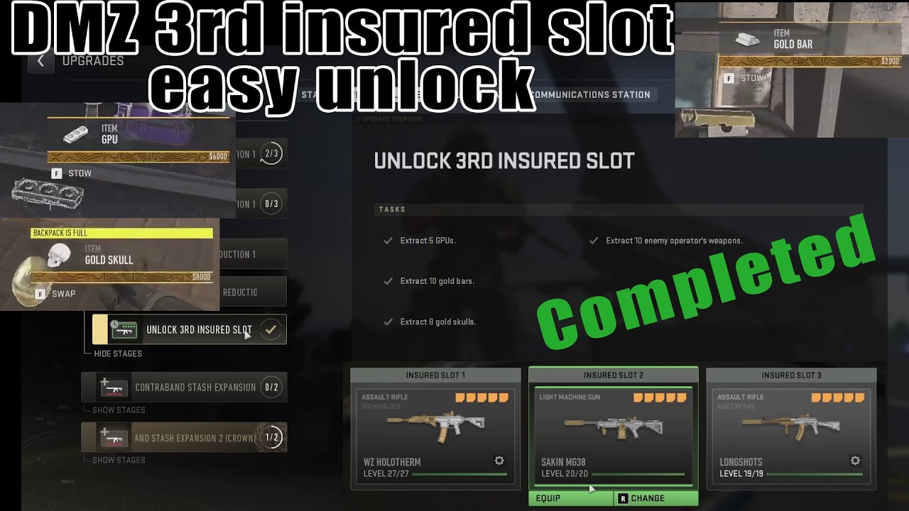 How to easily unlock 3rd insured slot with the BEST ways to find GPUs in Season 4 | COD DMZ