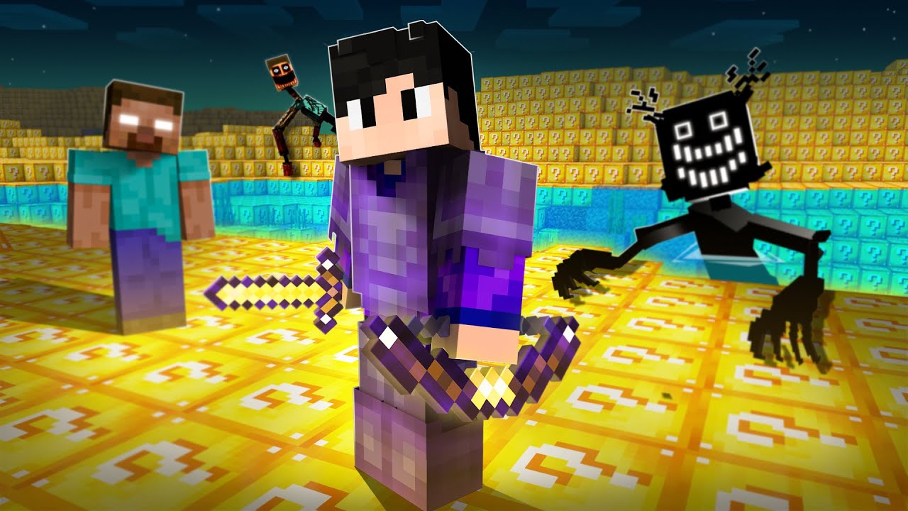 Instalei 199 MODS DE TERROR em um MUNDO DE LUCKY BLOCKS… deu ruim
