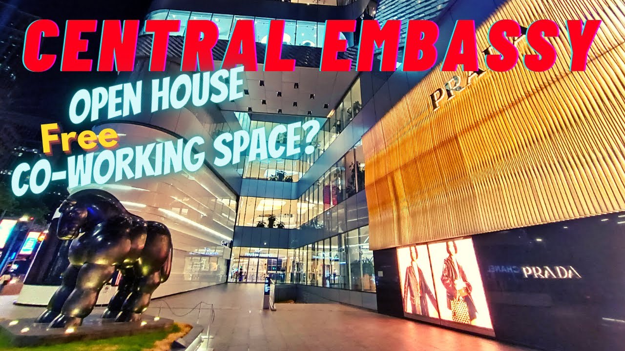 Malls of Bangkok, Thailand, Central Embassy/Open house co-working space/ Walk tour 2022 [4K]