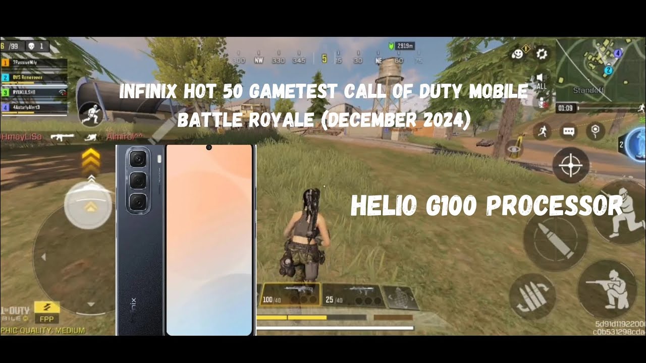 Infinix Hot 50 Gametest - Call of Duty Mobile Battle Royale (December 2024) | Helio G100 Processor