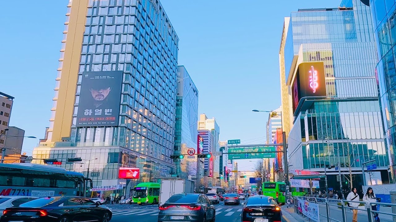 Day Drive in Seoul 🚗 4K | Hongdae, 63 Building, Gwanghwamun, Sinchon with chillout Lounge Lofi music