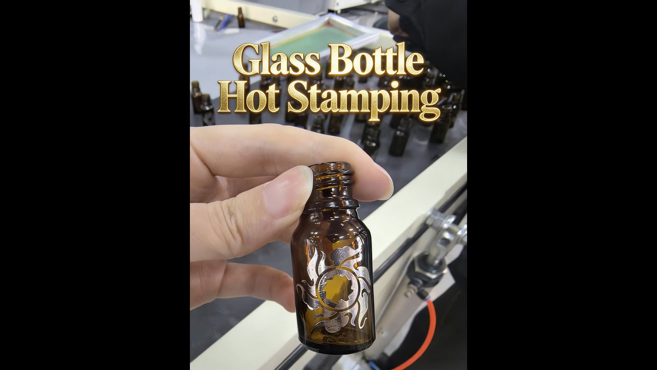 Hot Foil Stamping Process on Glass Bottles | Cosmetic and Wine Bottle Demo