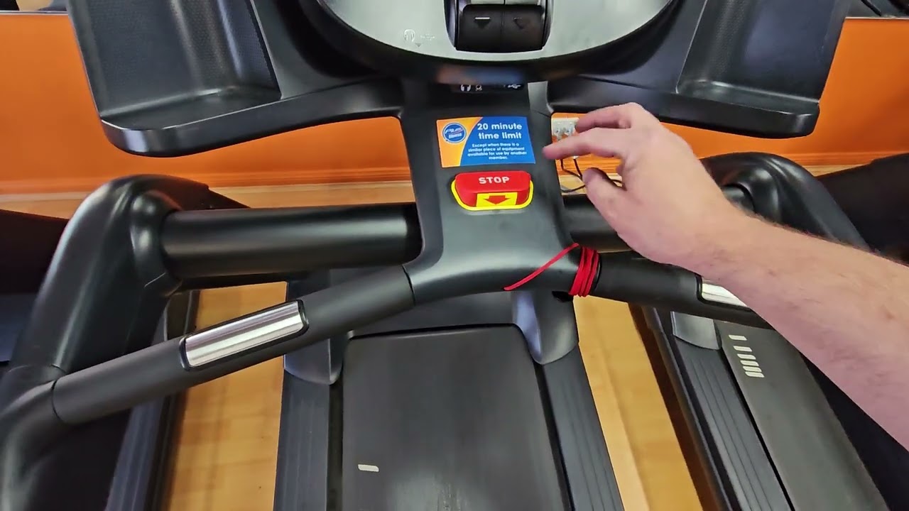 Precor Quickstart button not responding & making running mat turn, Red safety pull cord was to tight