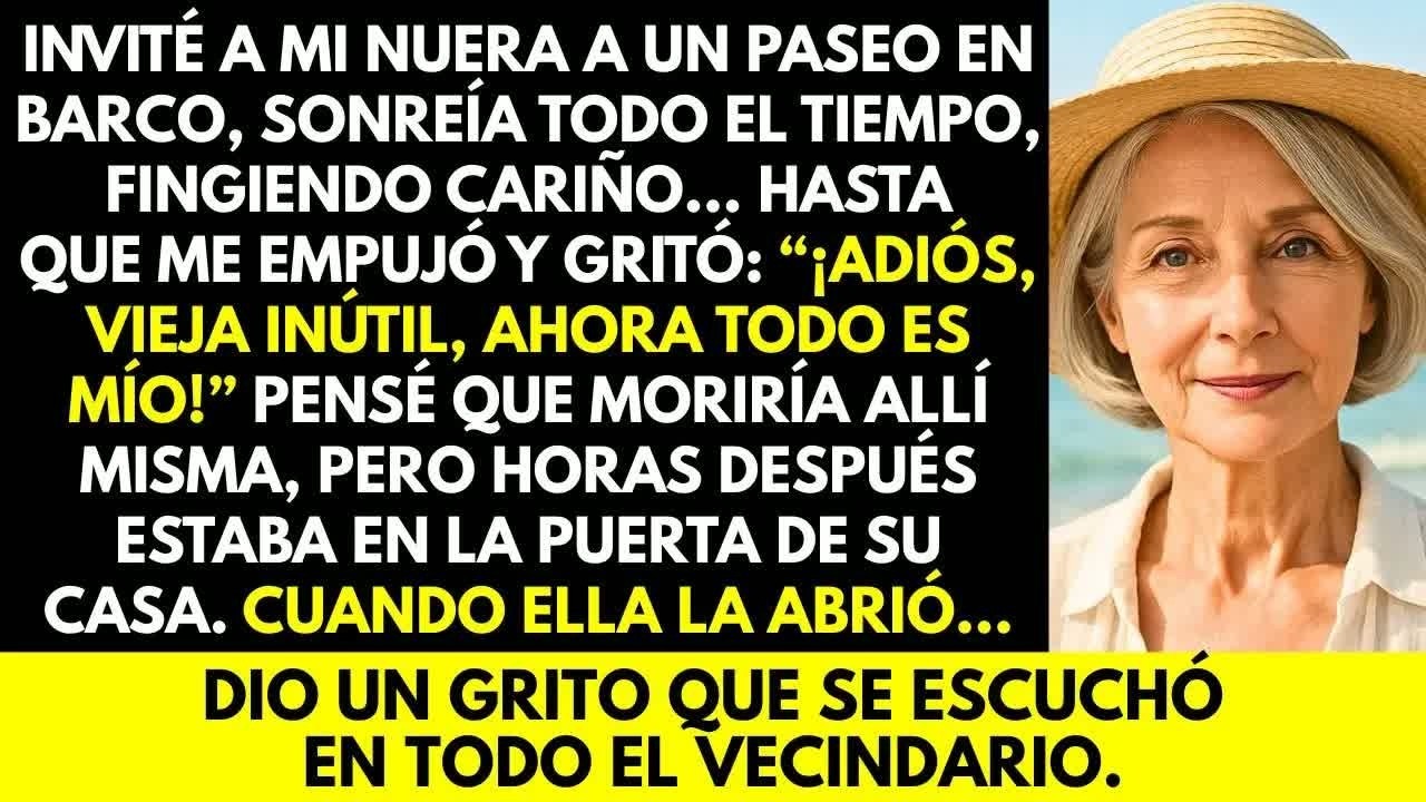 Mi Nuera me empujó del barco gritando： ‘¡Adiós, vieja inútil!’ horas después la sorprendí en su