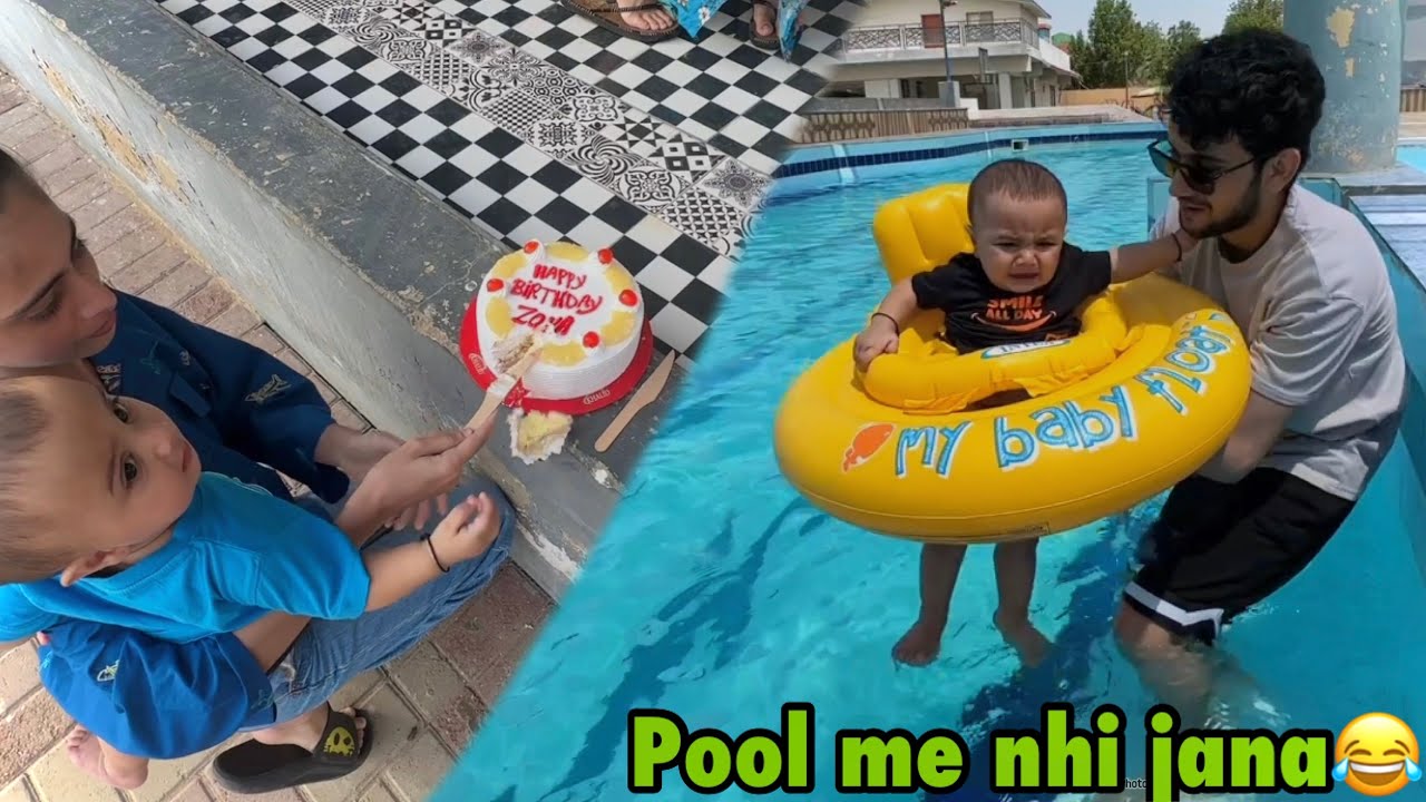 Khala ki birthday par farmhouse gaya😍| pani me jate sath Rona shuru😂