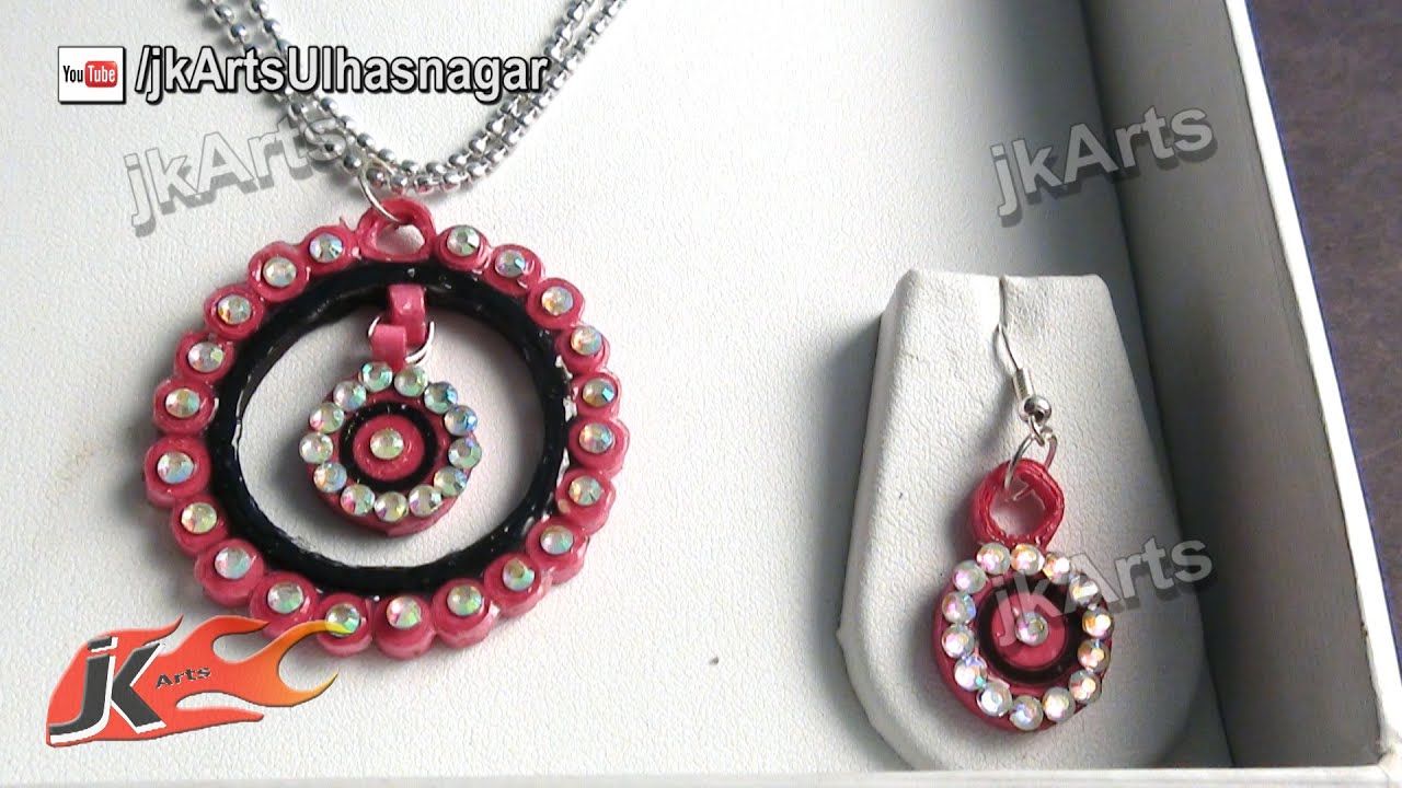 DIY Paper Quilling Jewelry Set |  How to make | JK Arts 379