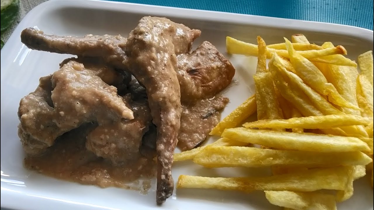 Conejo en salsa de almendras riquísimo