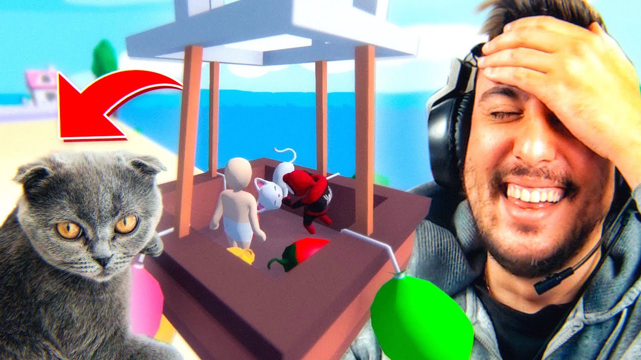 HUMAN FALL FLAT | 3 TONTOS PASEAN A KIRA EN GLOBO!!