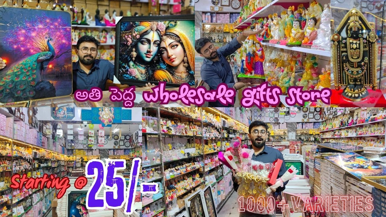Wholesale gifts shop in Hyderabad || Begum bazar|| Kamal gifts ||1000 + varieties  of gifts items