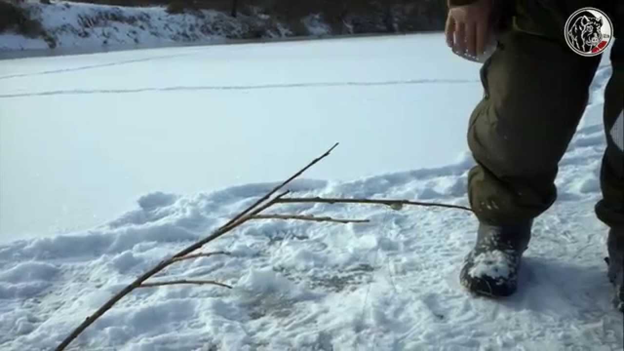 Зимняя рыбалка на вертолёт - река БОЛВА (2015)