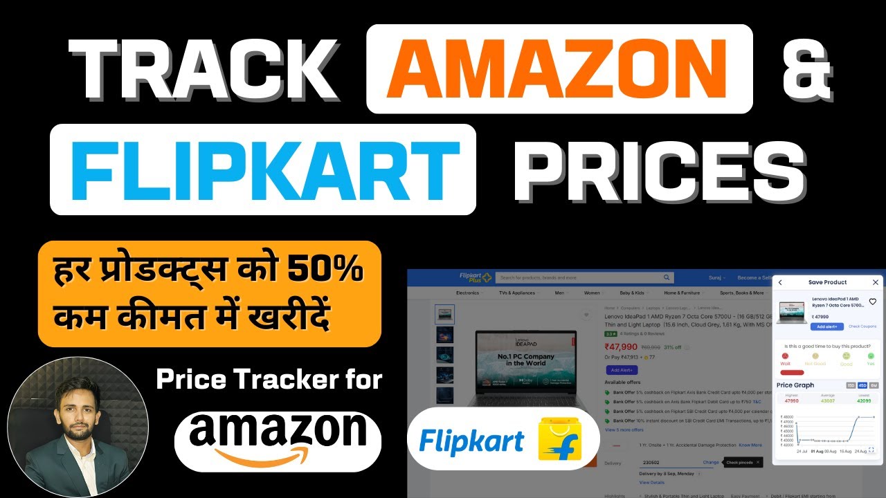 How to Track Amazon & Flipkart Products Prices | Find Lowest Price & Best Deals Online (2025 Guide)