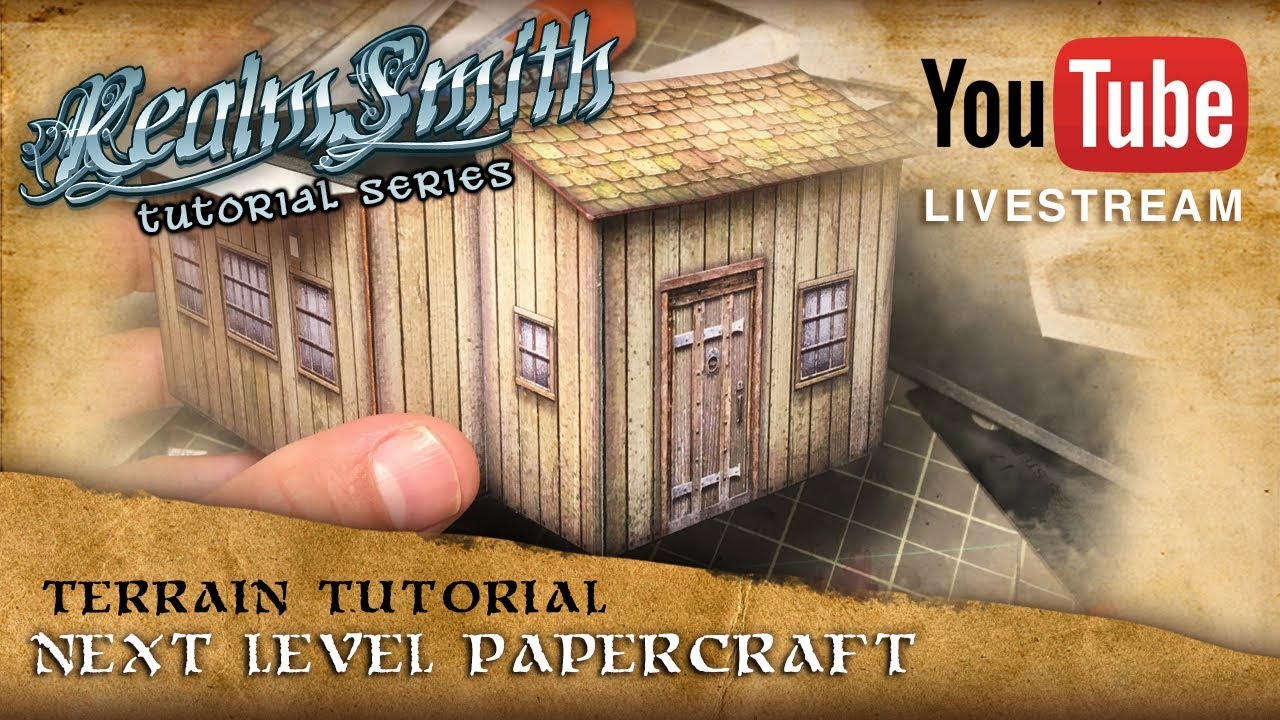 How To Make High-End Papercraft Buildings - RealmSmith LIVE  Terrain Crafting Tutorial