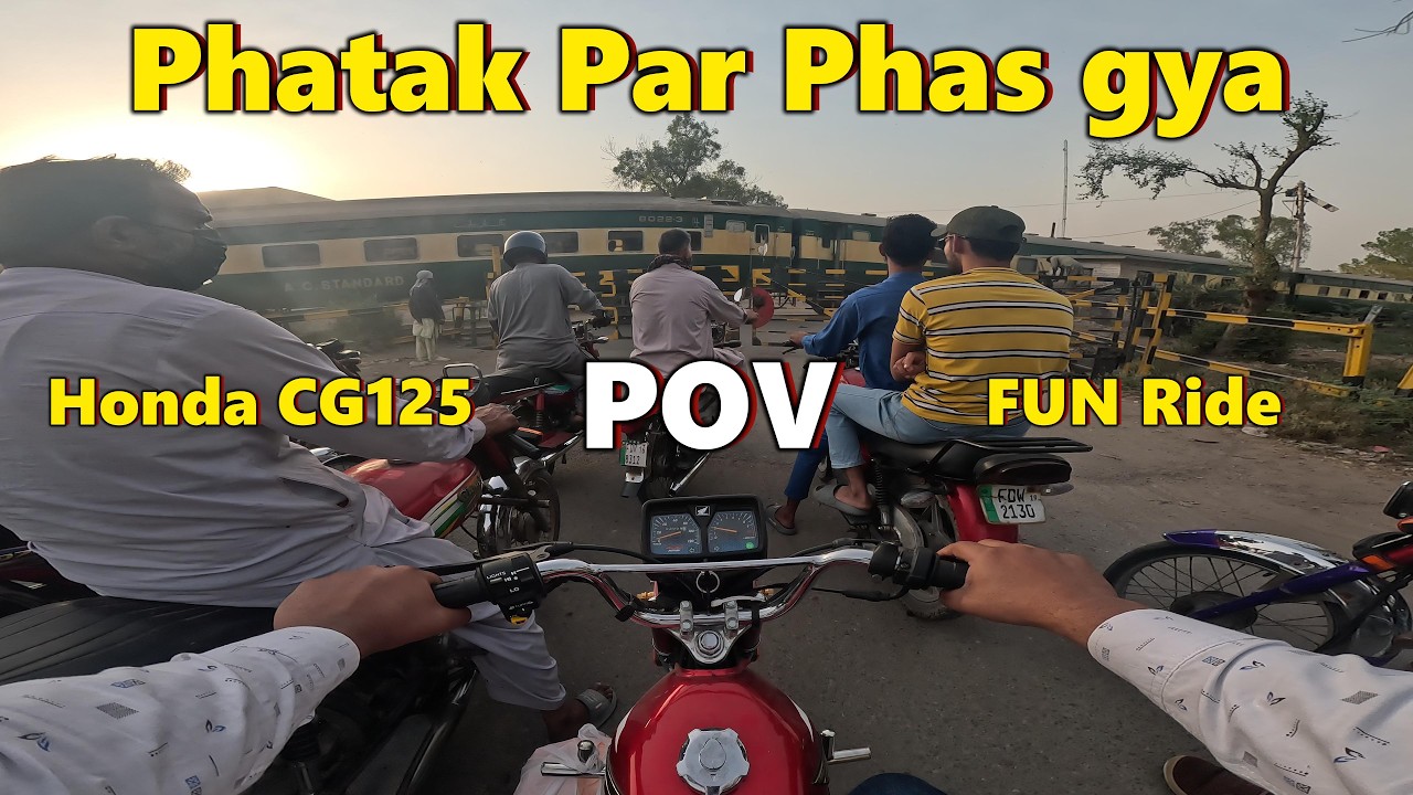 POV Ride Honda 125 2025 🔥 Zee Gardens to Millat Road | Train Wait Scene 😅 | GoPro ka Sound Check