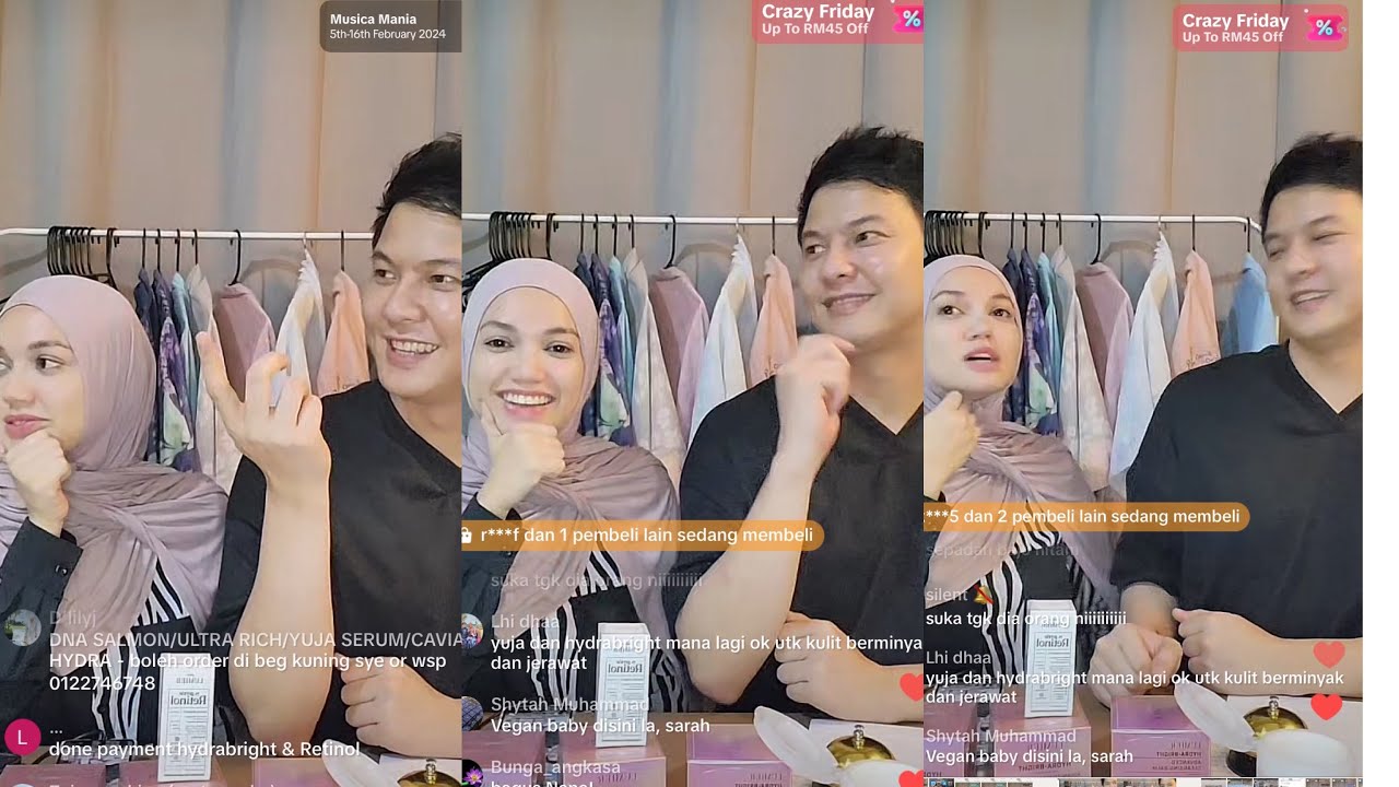 Live PSL❤️AA || alahaiii lembutnya AA bercakap dan terangka prodak lumier,psl pula terpegun dngn AA