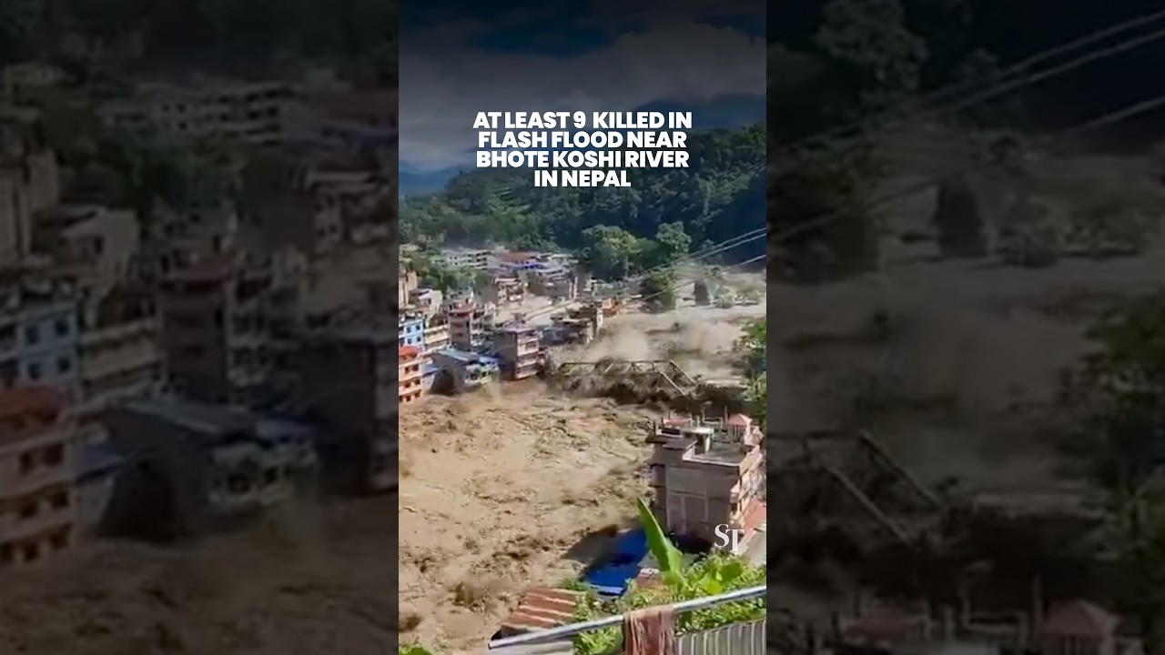 Flash flood in mountainous region of Rasuwa, Nepal, washes away villages and infrastructure, kills 9