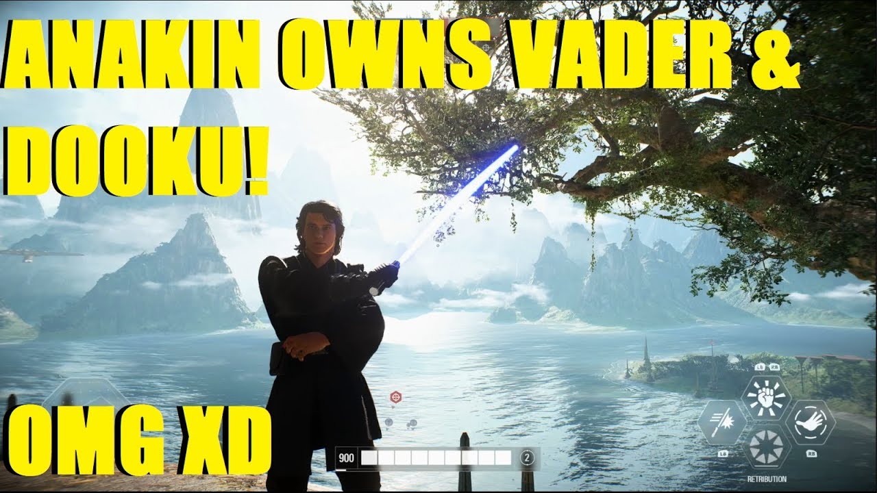 Star Wars Battlefront 2 - Anakin DESTROYS Vader & Dooku in Duel! Anakin is CRAZY! (kylo, Anakin)