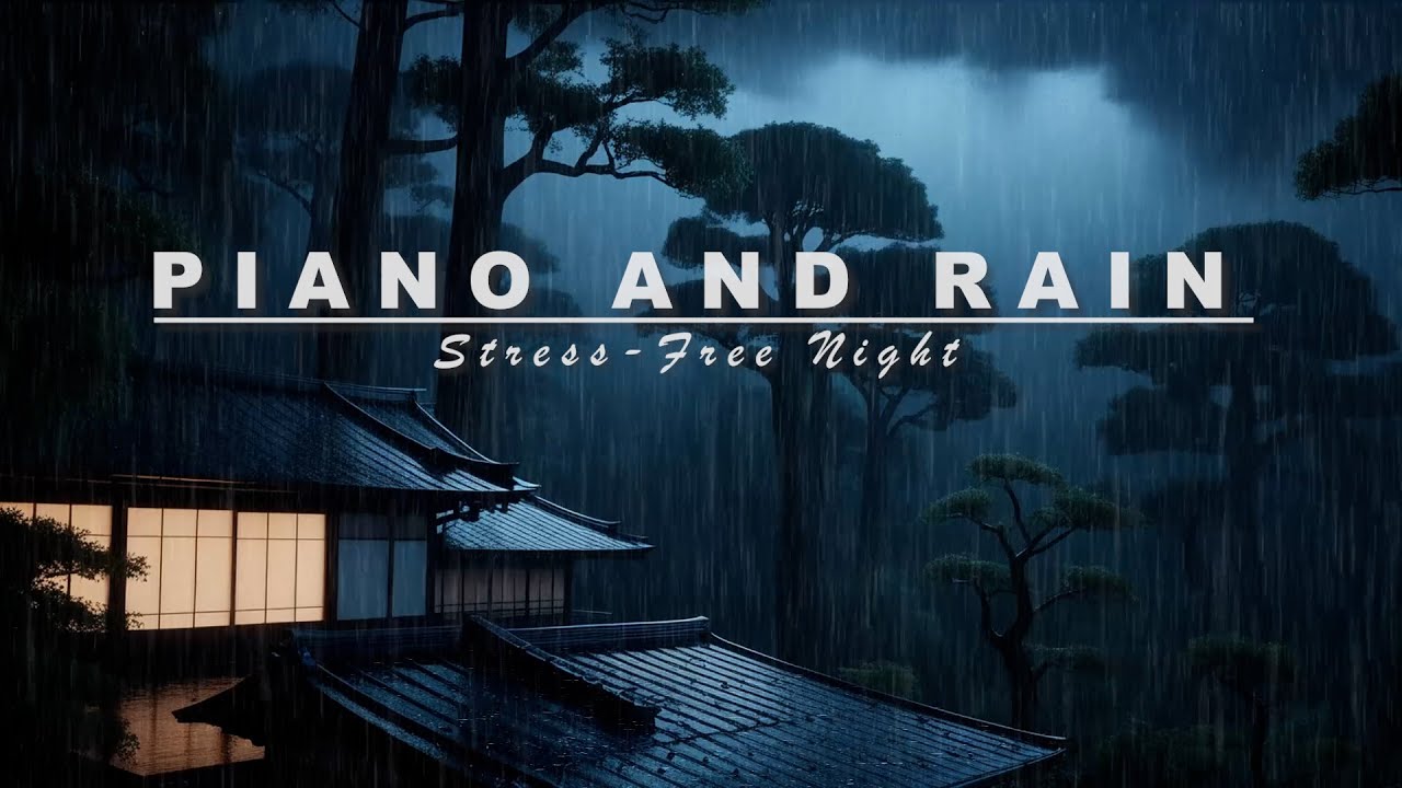Heal Emotional & Body | Jazz in the Rain 🌧️ Soothing Piano & Rain Sounds for Calm Nights