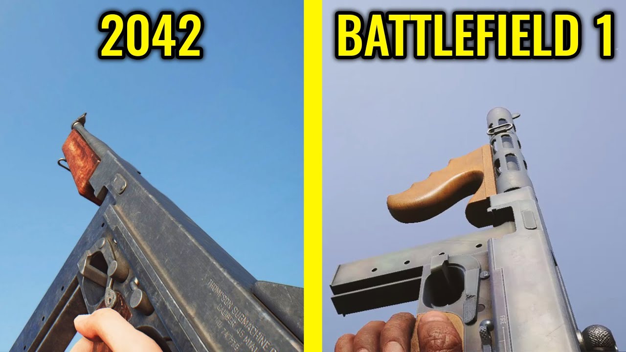 Battlefield 2042 vs Battlefield 1  - Weapons Comparison