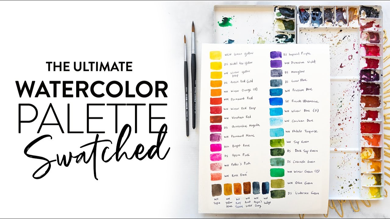 The ULTIMATE Watercolor Palette Swatched