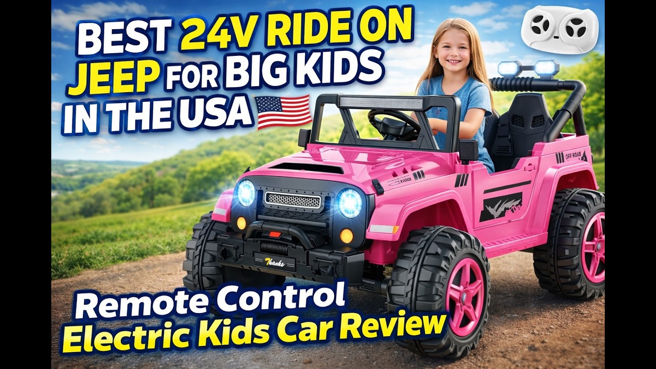 Best 24V Electric Ride On Jeep For Big Kids  With Remote Control In America
