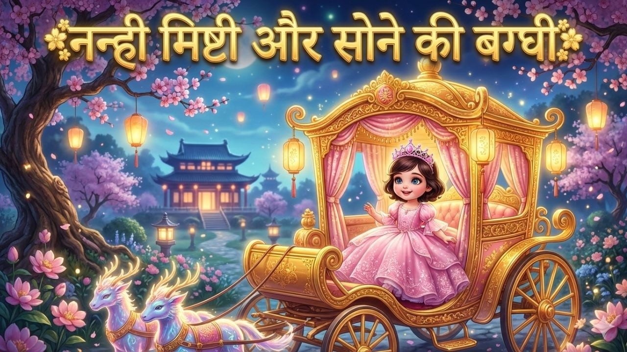 नन्ही मिश्टी और सोने की बग्घी | LITTLE MISHTI AND THE GOLDEN CARRIAGE | Hindi Tales@F4-Sisters