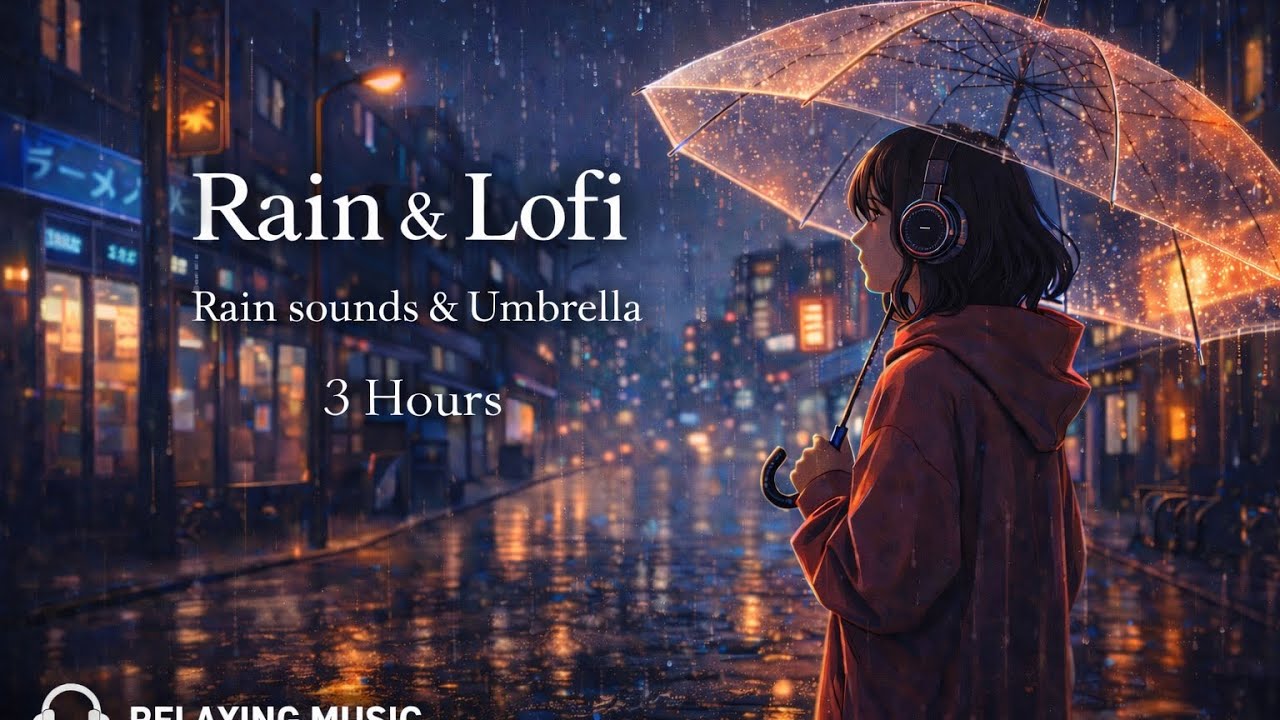 Rain & Umbrella Lofi – 雨音と傘のアンビエントLofi(3 Hours Rain Ambience & Umbrella Lofi)