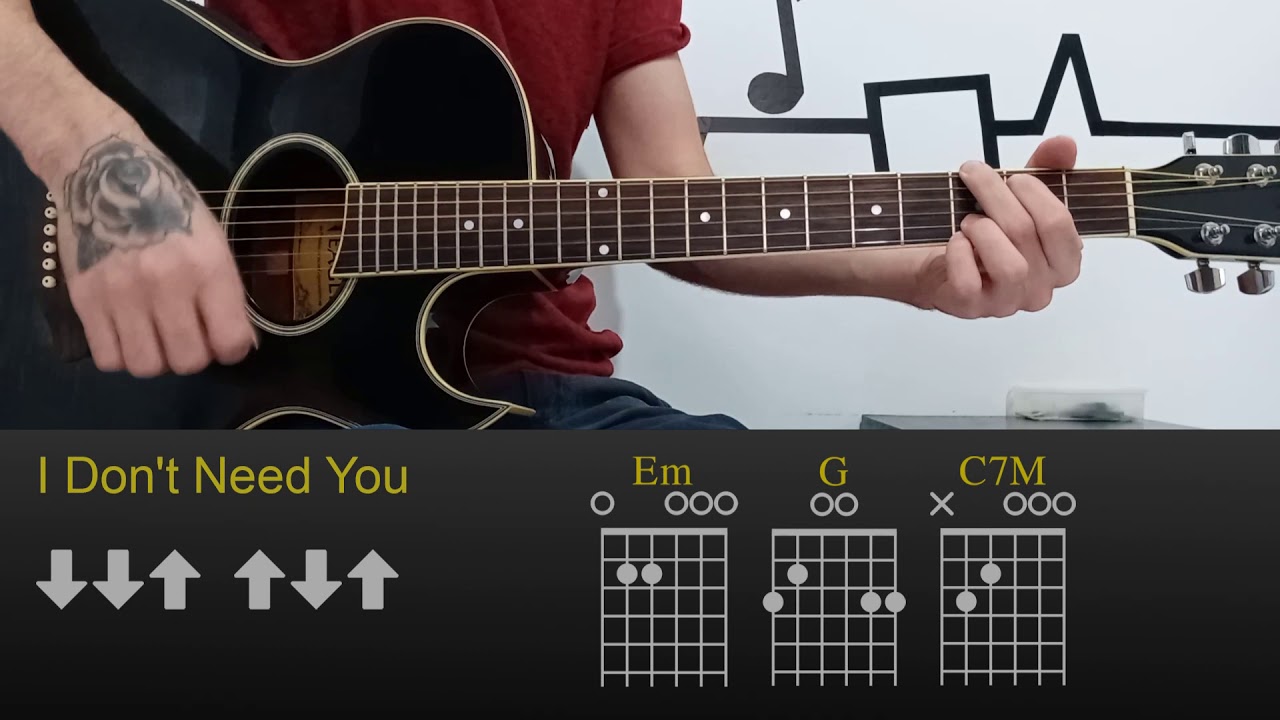 Acid Ghost - I Don't Need You | Easy Guitar Lesson Tutorial with Chords/Tabs and Rhythm