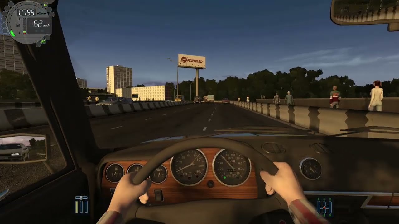 City Car Driving-ВЕЧЕРНЯЯ ГОНКА,НА ЖИГЕ ИЛИ ВАЗ 2106,В КОНЦЕ ЗАКОНЧИЛАСЬ СБИЛ ДЕВКУ ВО ДВОРЕ,БЕГА!