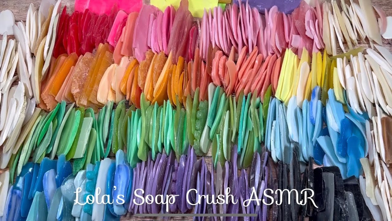 ASMR soap crushing, Tons of soap plates, thin and crispy! 🌈🌈🌈