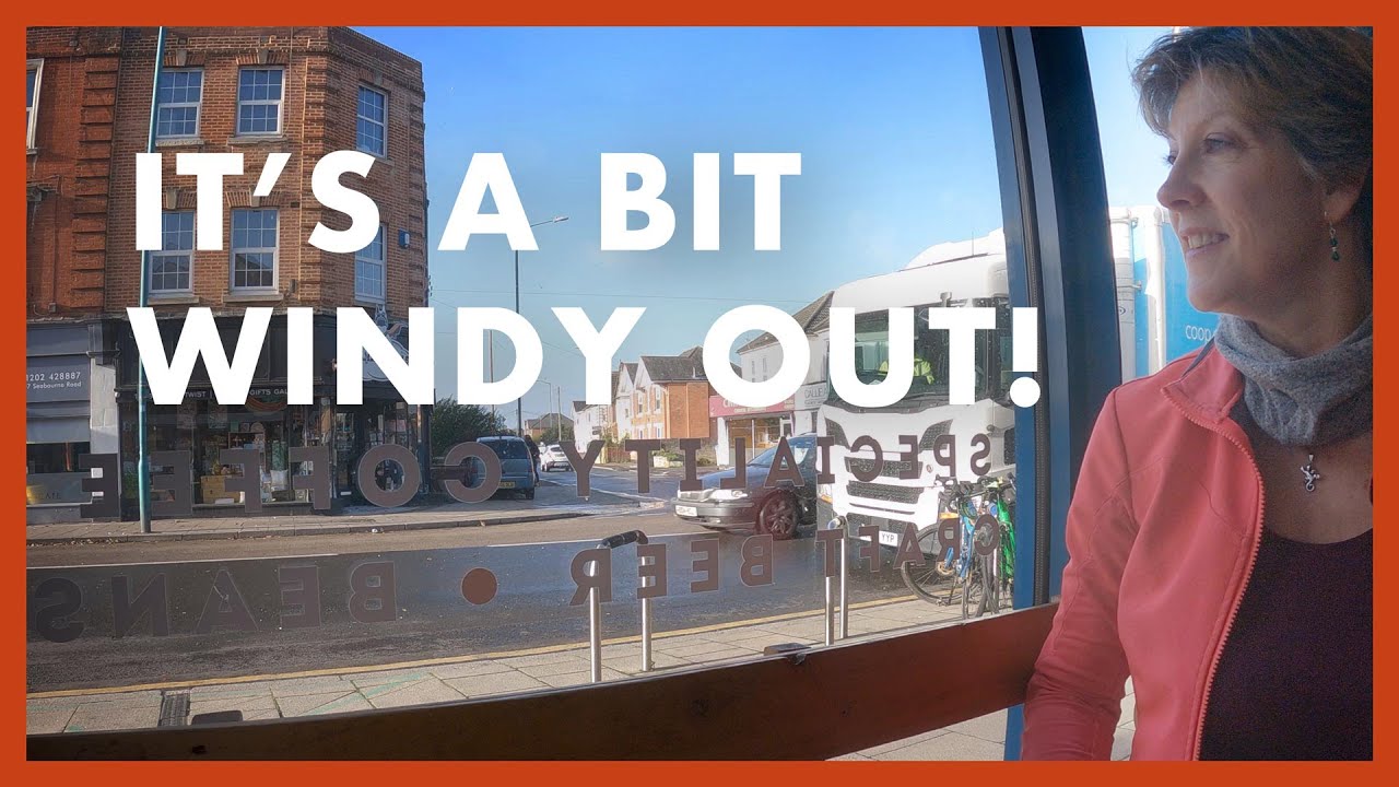 Storm Eunice Comes To Town | Riding Around Bournemouth In Storm Eunice | Cycling Couple