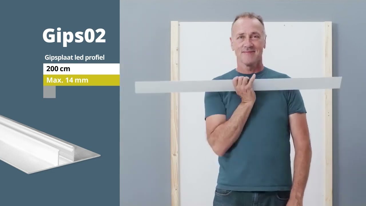 LED Profiel GIPS02 voor Plafond, Wand of Muur Montage - Doe-Het-Zelf | LED-Gigant.nl