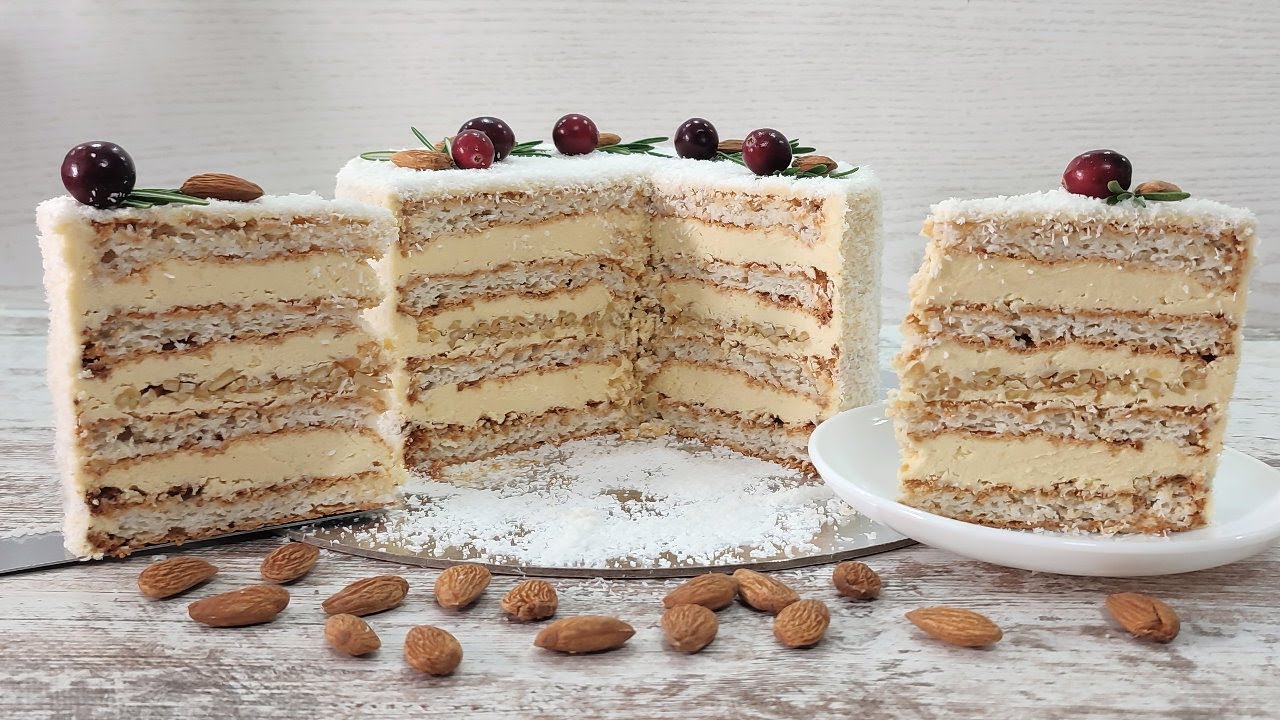 słynne nierealistycznie pyszne ciasto RAFFAELLO bez mąki i glutenu! Ciasto kokosowe
