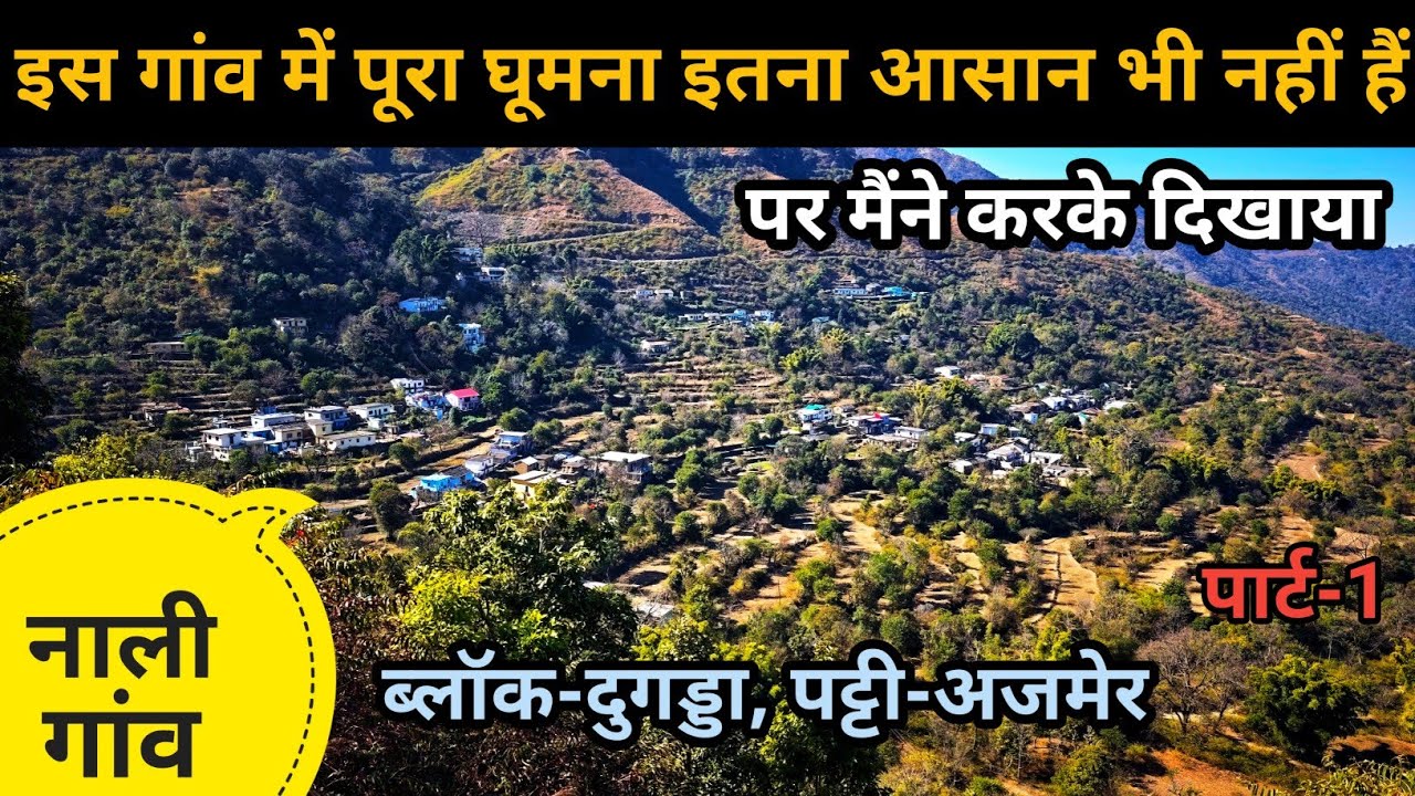 दुगड्डा ब्लॉक का सबसे बड़ा गांव नाली, जंगली जानवरों से सभी लोग परेशान सरकार का ध्यान नहीं ||