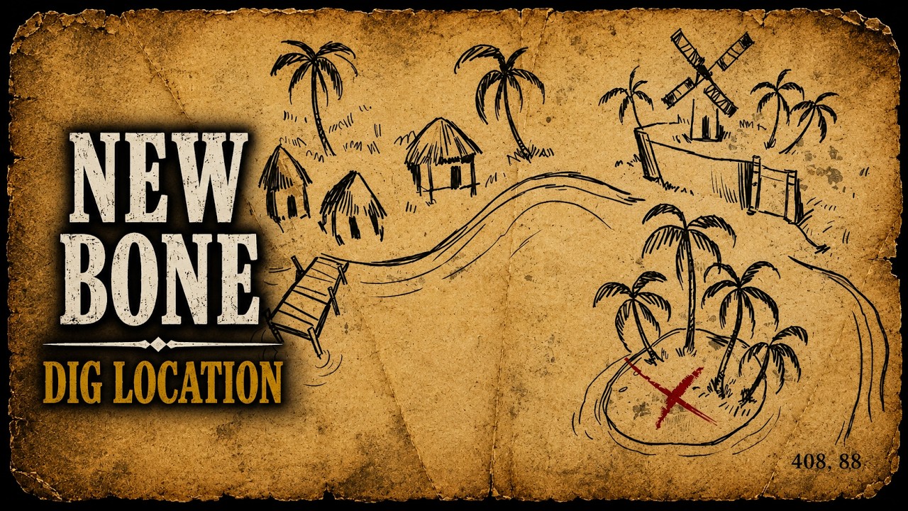 Salt Lagoon Treasure Map &rarr; New Bone Dig Location - AC Black Flag Resynced