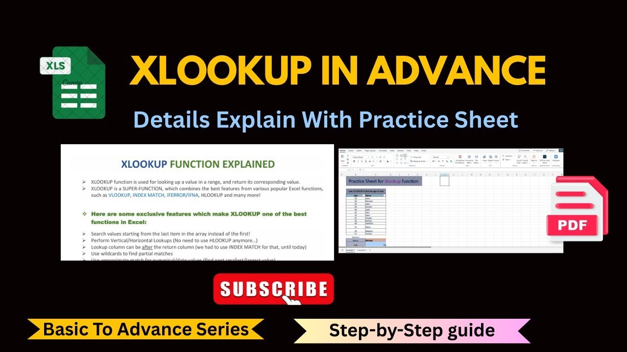 🔥XLOOKUP Function in Excel | Complete Xlookup| Advanced Xlookup function | Xlookup function🔥 #excel 
